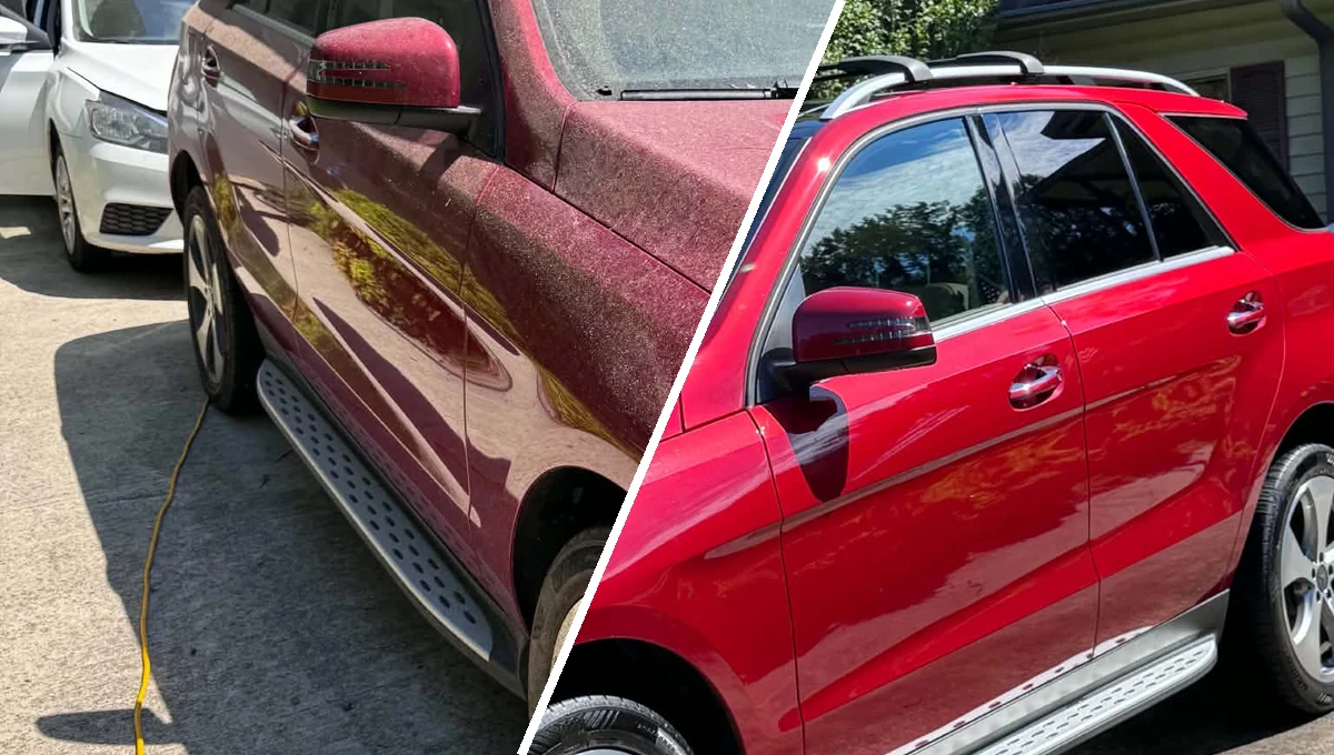 Before and after: exterior finish